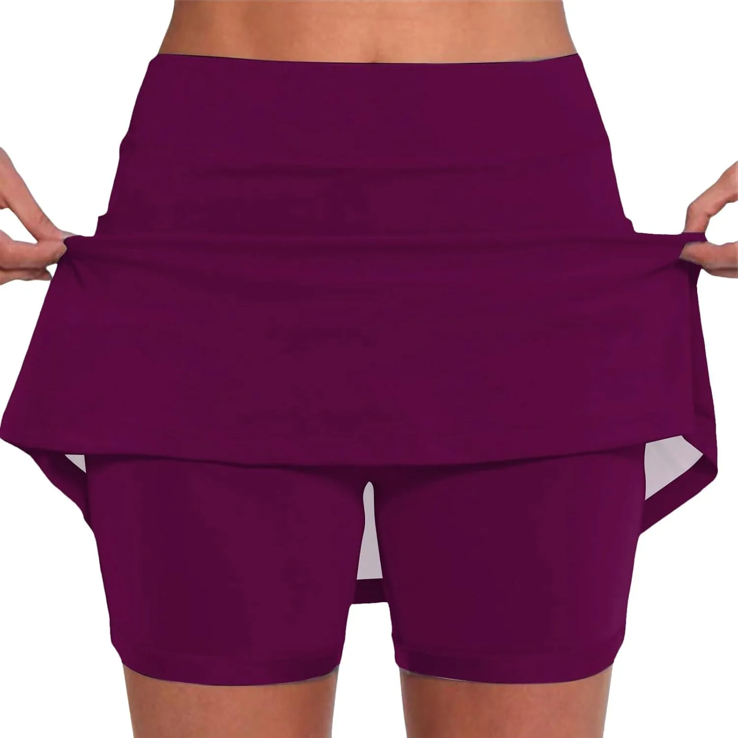 Womens Tennis Skirt with Shorts with Pockets High Waisted Skorts for Athletic Golf Running Pickleball Outfits