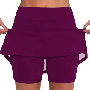 Womens Tennis Skirt with Shorts with Pockets High Waisted Skorts for Athletic Golf Running Pickleball Outfits