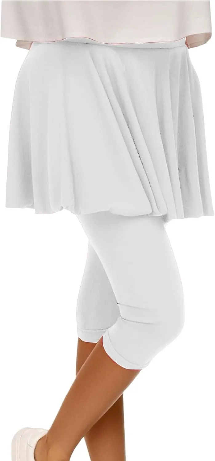 Womens Tennis Skirts with Leggings Athletic Golf Running Leggings with Skirt High Waisted Yoga Pickleball Skorts