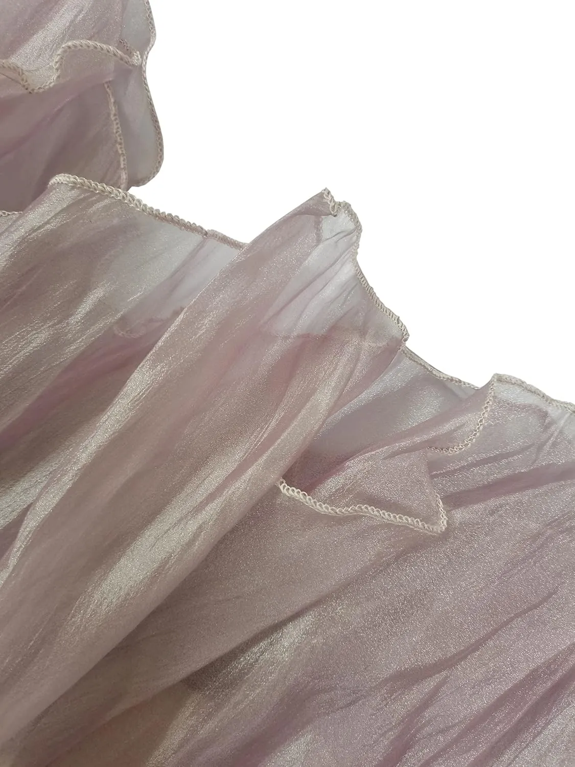 Womens Tulle Skirt Elastic High Waist Pleated A-line Fairy Skirt Layered Mesh Flowy Tutu Skirts