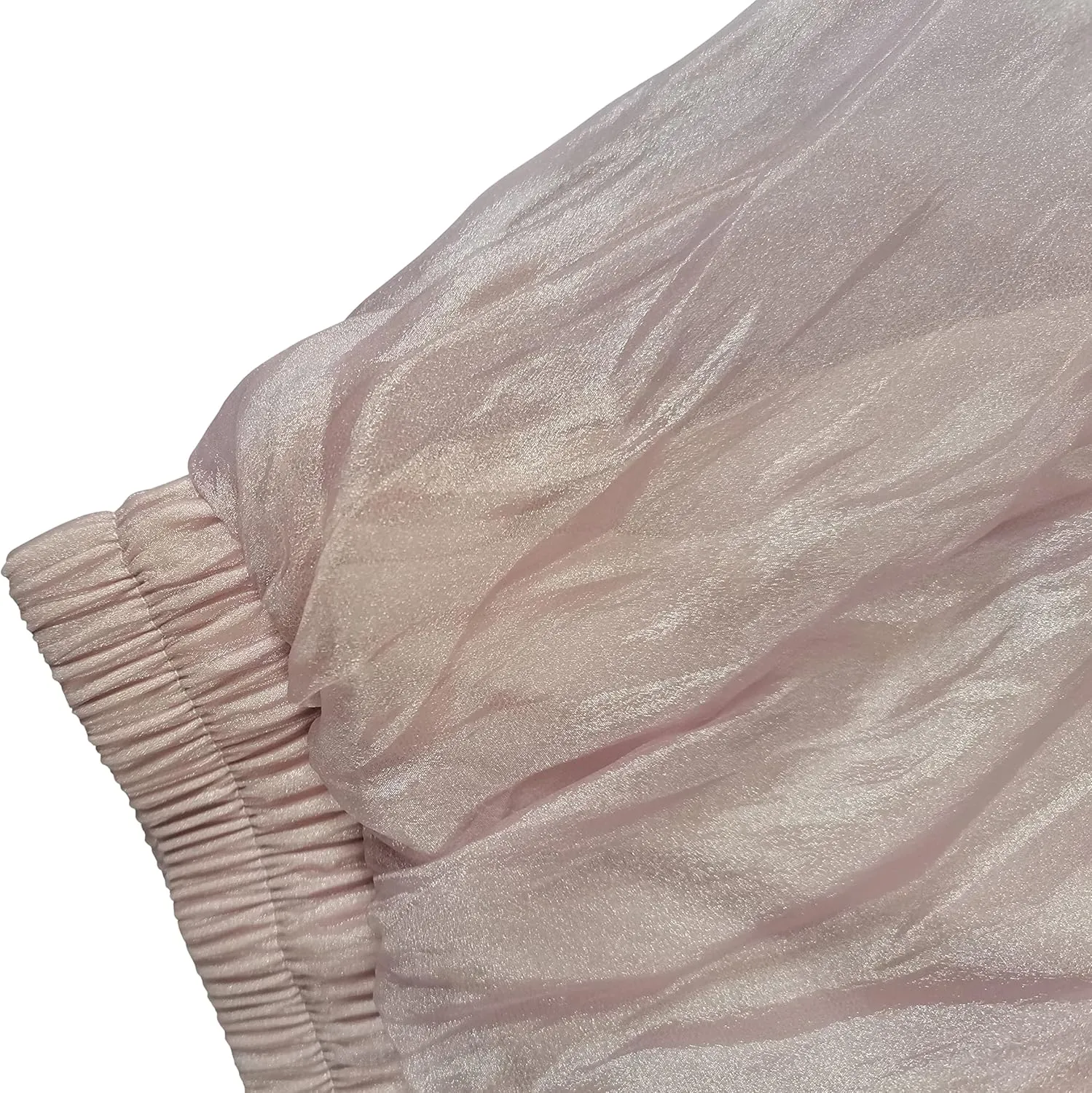 Womens Tulle Skirt Elastic High Waist Pleated A-line Fairy Skirt Layered Mesh Flowy Tutu Skirts