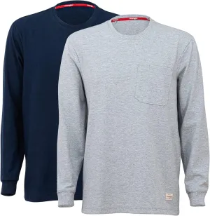 Wrangler Long Sleeve Layering Tee Shirts for Men, Core Mens Layering T-Shirt