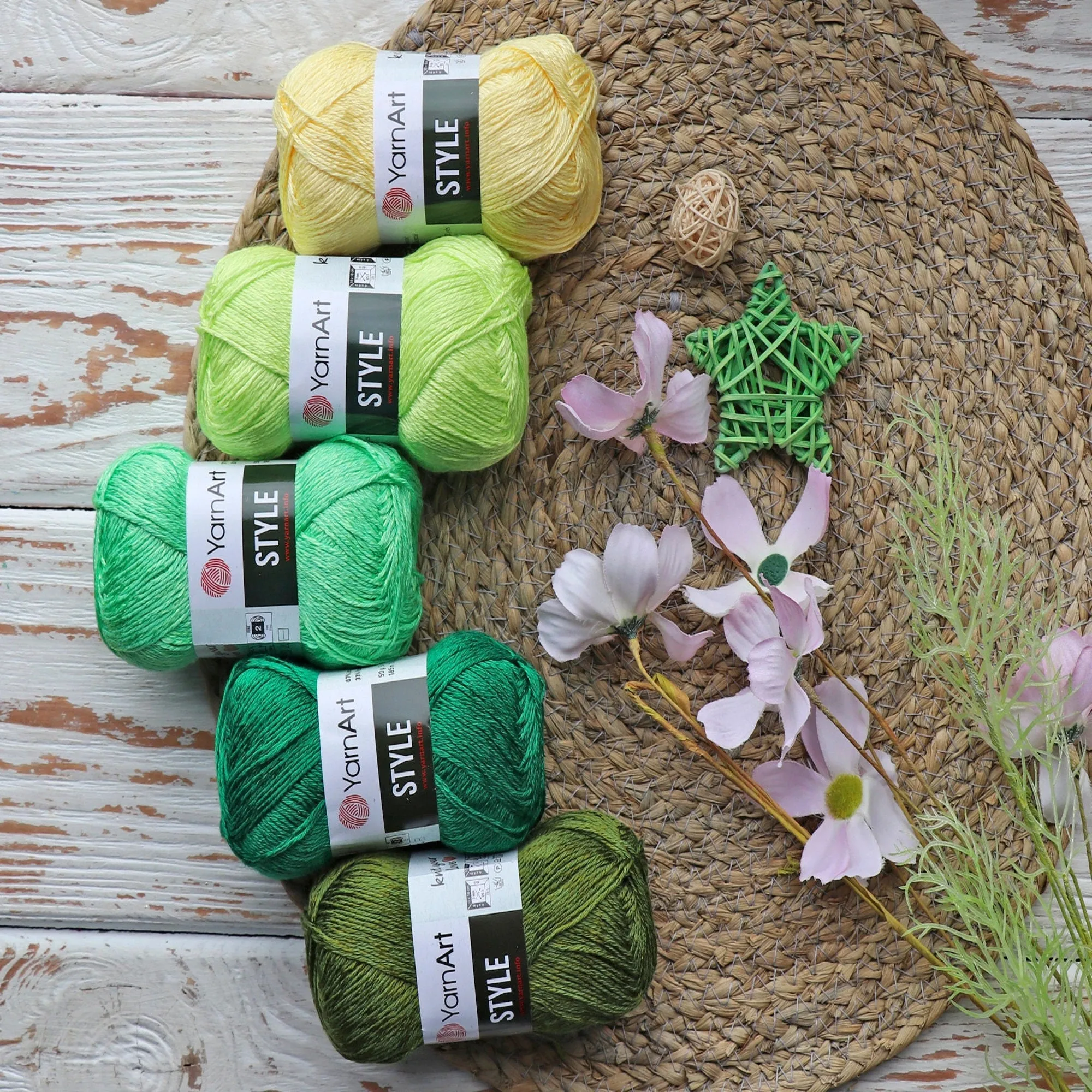 YarnArt Style, 25 Colors, 1.76 oz / 202.32 yds