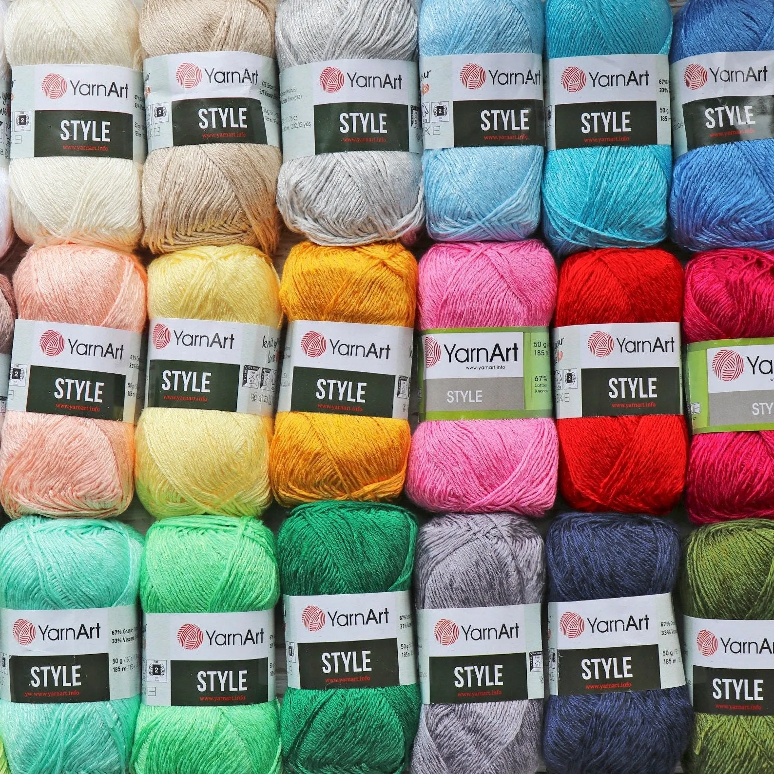 YarnArt Style, 25 Colors, 1.76 oz / 202.32 yds