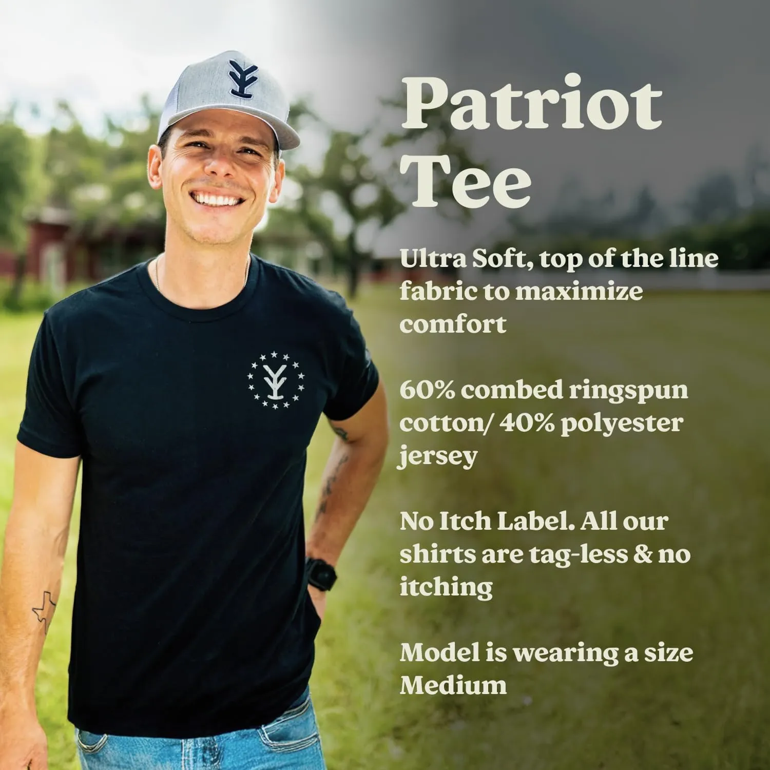Yee Yee Apparel Patriot Graphic Tee Shirt  Mens Graphic Tees and Short Sleeve Shirts with American Flag Design