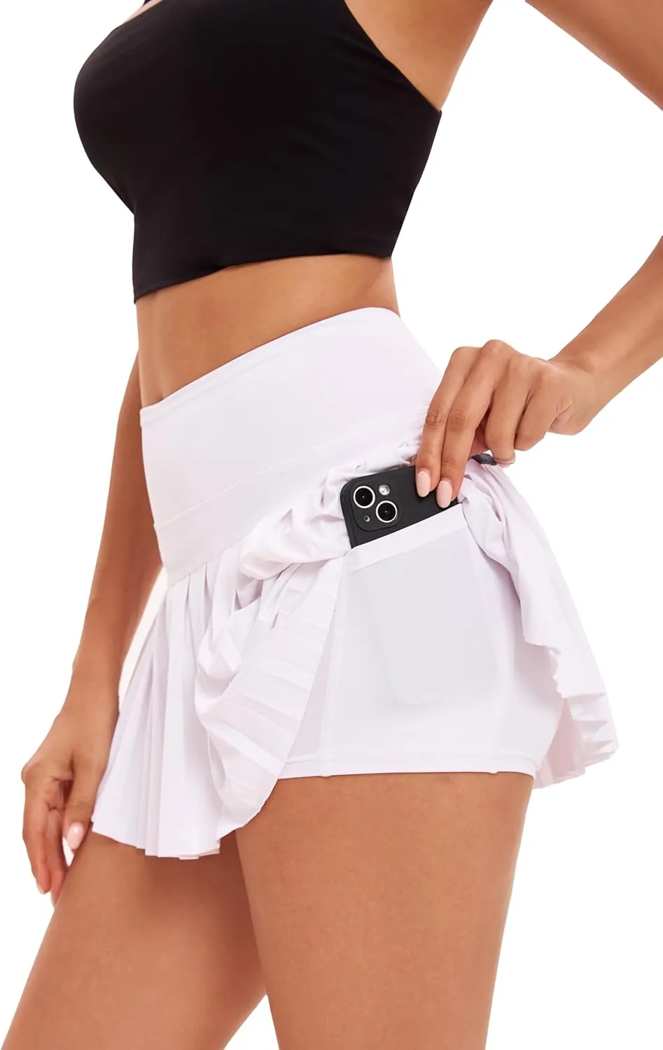 Yknktstc 3 Pack Tennis Skirt for Women with Pockets High Waist Athletic Shorts Pleated Sports Golf Skort