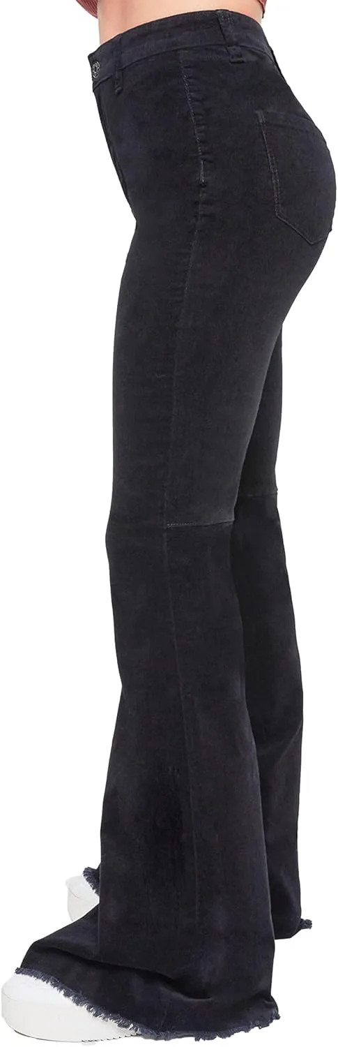 YMI Women's Chloe 1 Button Tube Corduroy Flare Jeans