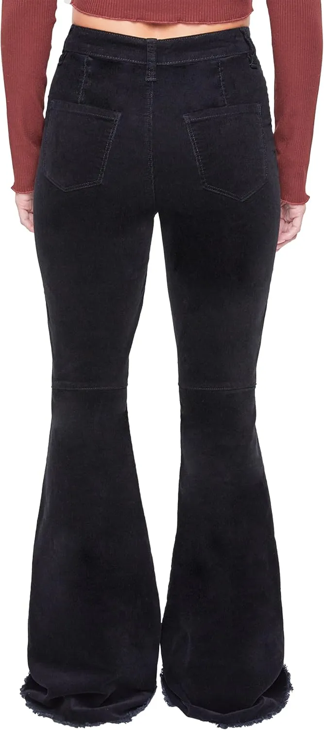 YMI Women's Chloe 1 Button Tube Corduroy Flare Jeans