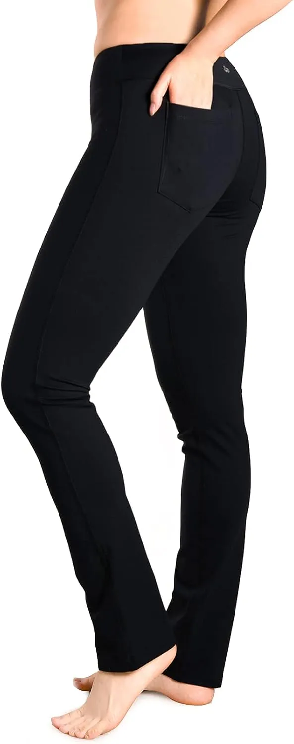 Yogipace 27"/29"/31"/33"/35"/37" Women's Straight Leg Yoga Pants Workout Pants