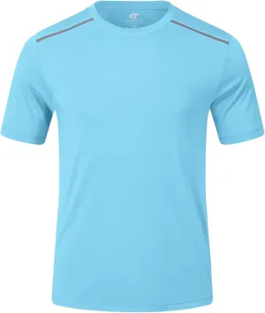 Yundobop Men's Athletic Workout T-Shirt Breathable Short Sleeve UPF 50  Running Tee