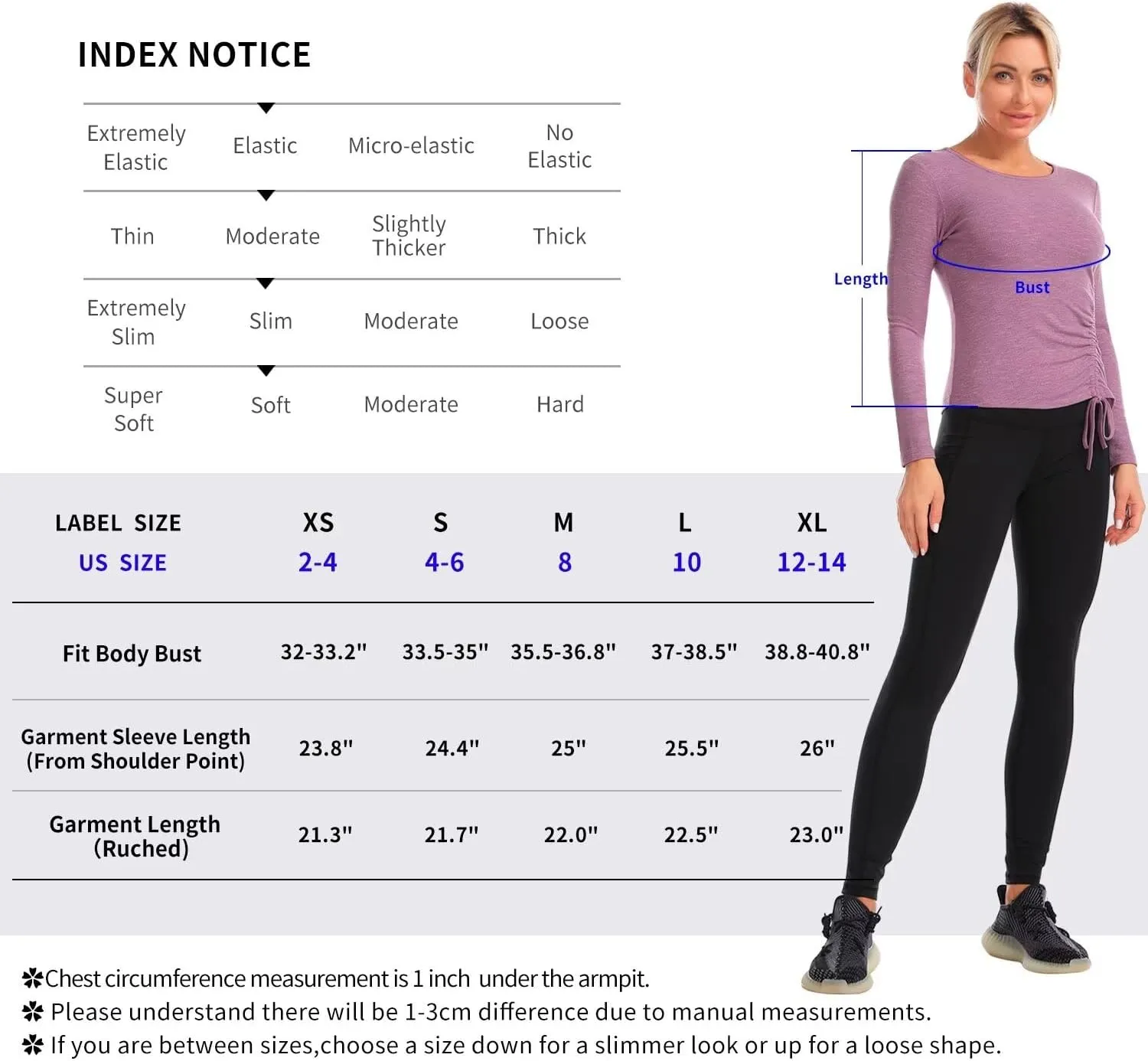 Zengjo Womens Long/Short Sleeve Workout Tops Ruched Side Yoga Atheltic Shirt Slim Fitted