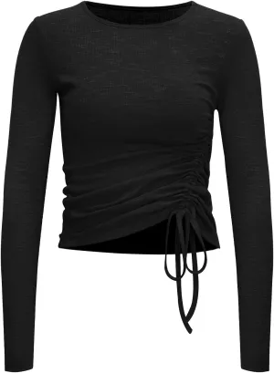 Zengjo Womens Long/Short Sleeve Workout Tops Ruched Side Yoga Atheltic Shirt Slim Fitted
