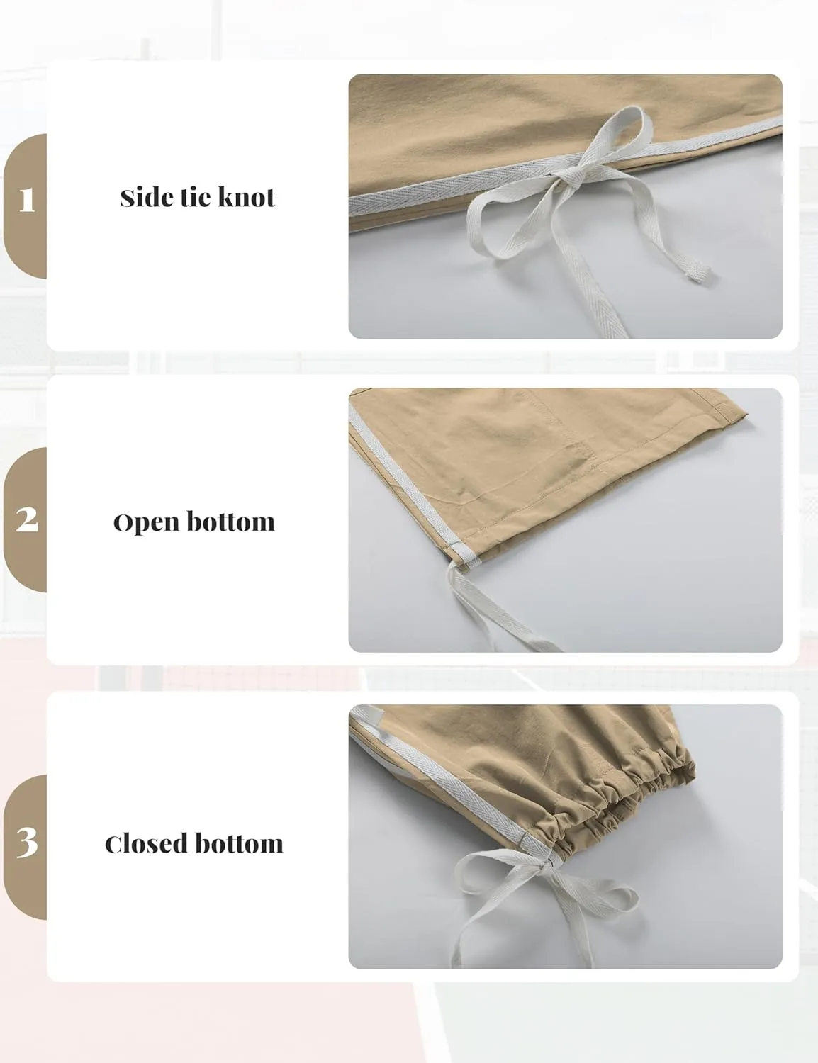 Zhiyouni Parachute Pants for Women Elastic High Waist Full Twist Hiking Cargo Pants Trousers